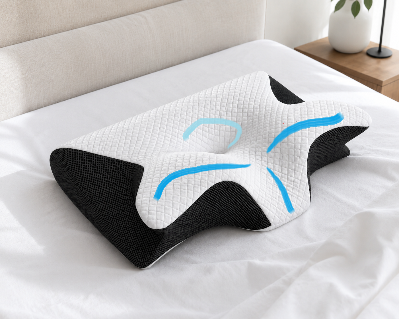 RORIXX Pillow™ -  הכרית האורתופדית לצוואר בצבע אפור בהיר