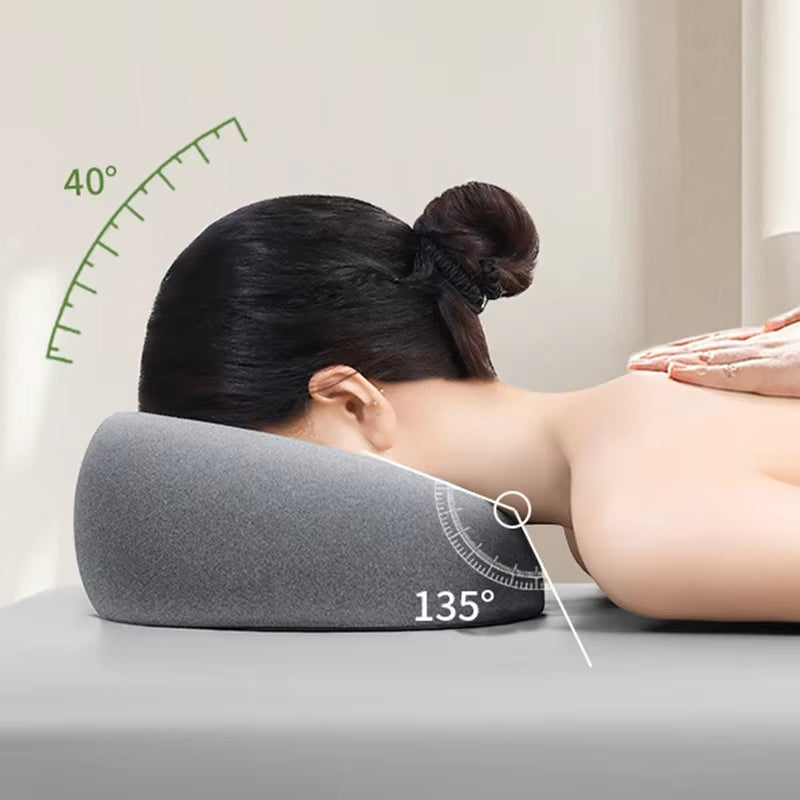 Face down Pillow Prone Pillow for Prone Face down Resting Comfort Memory Foam Ergonomics Home Massage Headrest for Beauty Salon