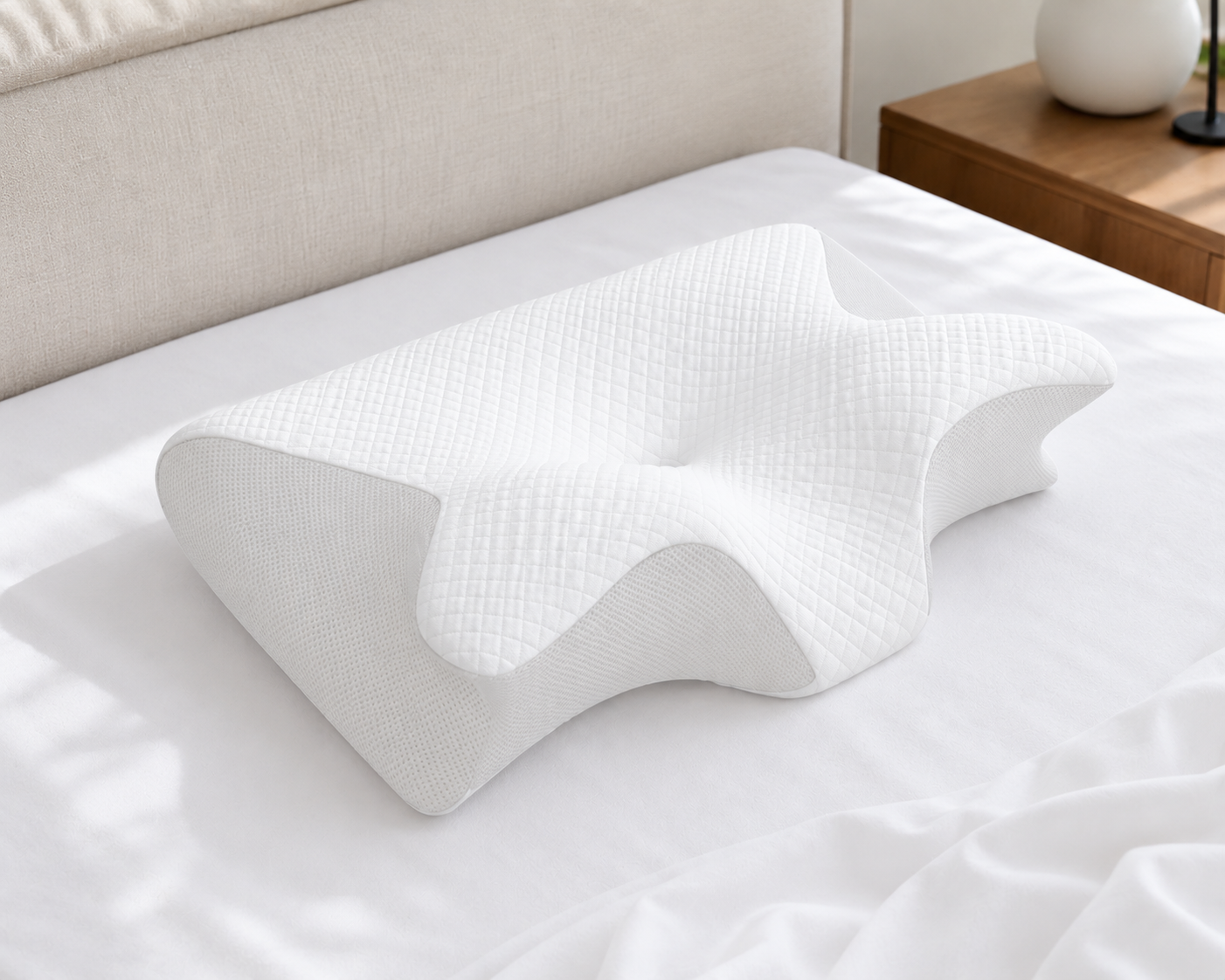 RORIXX Pillow™ -  הכרית האורתופדית לצוואר בצבע אפור בהיר