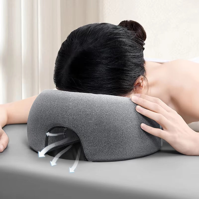 Face down Pillow Prone Pillow for Prone Face down Resting Comfort Memory Foam Ergonomics Home Massage Headrest for Beauty Salon